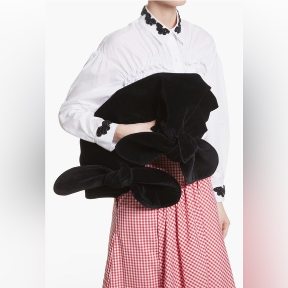 Simone Rocha | Bags | Nwt Simone Rocha Velvet Double Bow Clutch | Poshmark